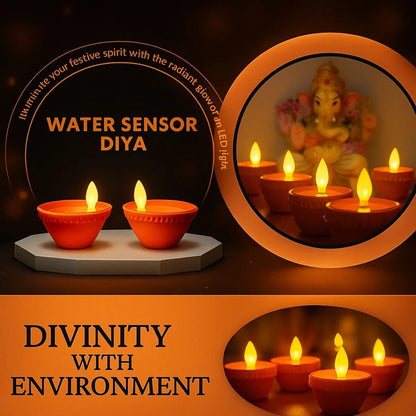 LED Light Water Sensor Diyas Plastic with, Ambient Lights, (Pack of 6/12/18/24)